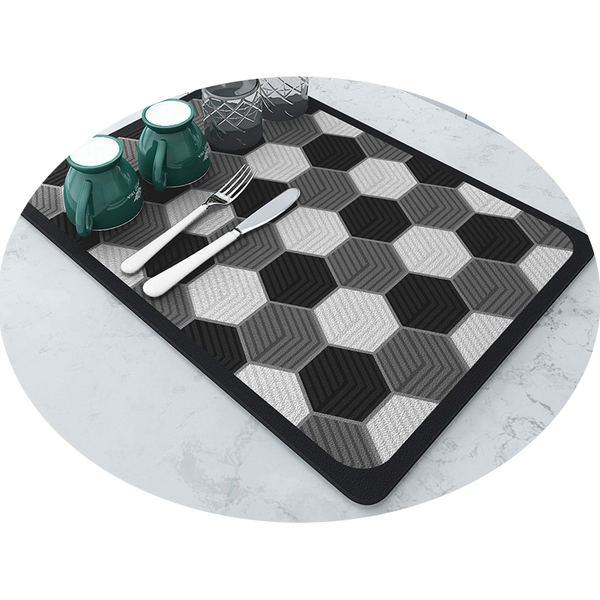 Absorbent Rubber Dish Drying Drain Mat Kitchen Accessories Oven Mitts & Potholders