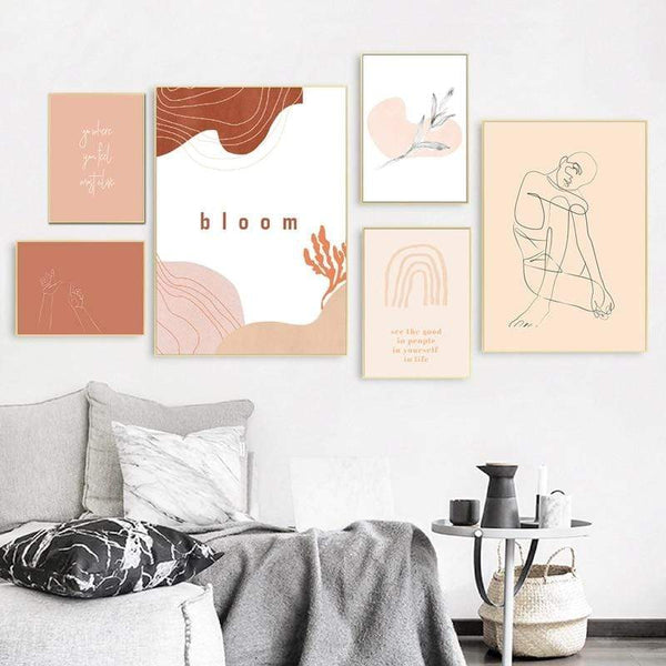 Bloom Canvas Modern Nordic Decor Wall Art Posters & Prints