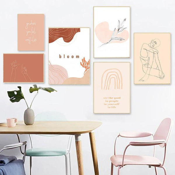 Bloom Canvas Modern Nordic Decor Wall Art Posters & Prints