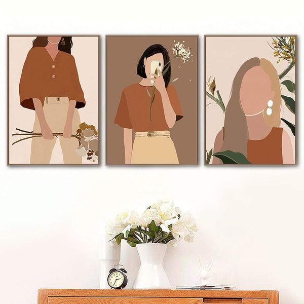 Canvas Prints Brown Tones Decor Wall Art Posters & Prints
