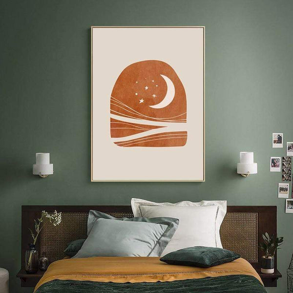 Celestial Canvas Abstract Lanscape Sun Moon Prints Posters & Prints