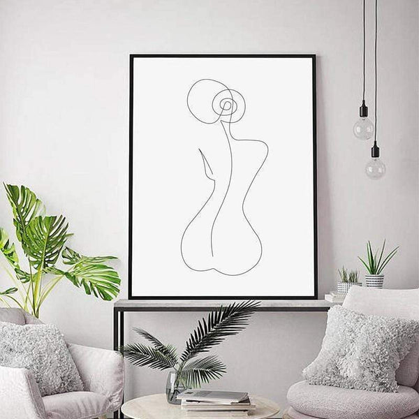 Chic Feminine Canvas Simple Wall Art Decor Posters & Prints