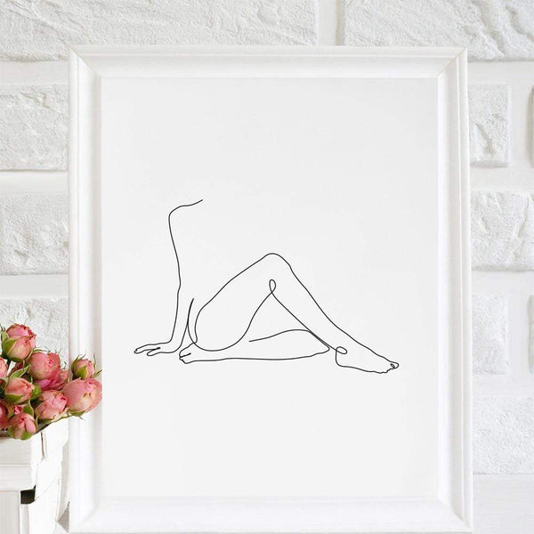 Abstract Botanical Canvas Drawing Style Prints Decor Posters & Prints