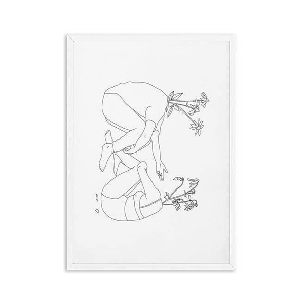 Abstract Botanical Canvas Drawing Style Prints Decor Posters & Prints