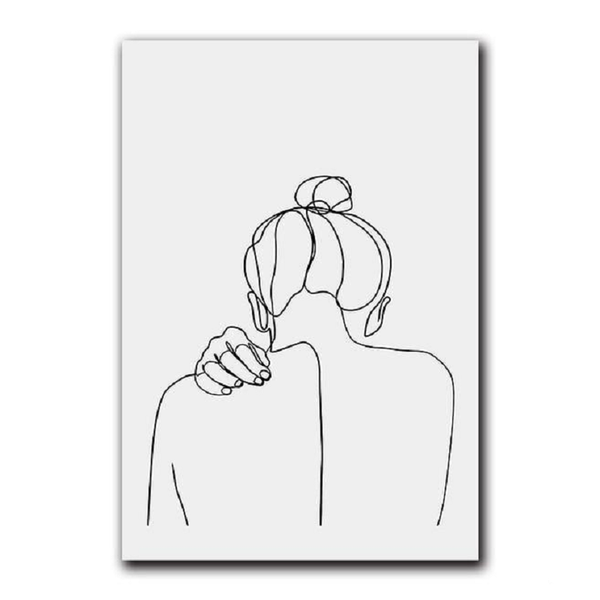 Abstract Feminine Beauty Minimalist Wall Art Unframed Canvas Print Posters & Prints