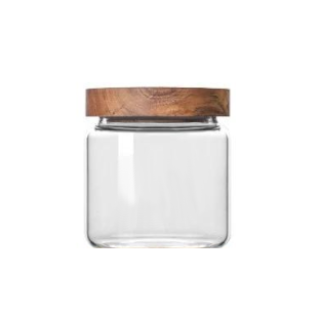 Acacia Wood And Glass Kitchen Storage Containers