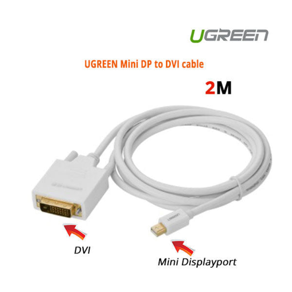 Ugreen Mini Dp To Dvi Cable 2M Monitor/Av Cables & Adapters