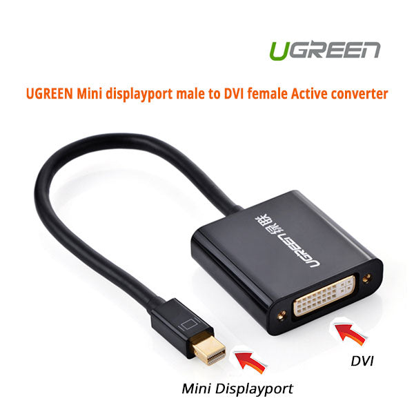 Ugreen Mini Displayport Male To Dvi Female Active Converter (10448) Monitor/Av Cables & Adapters