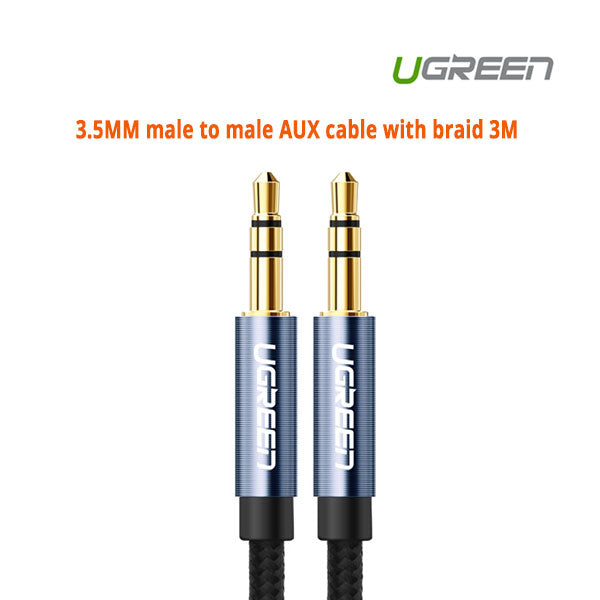 Ugreen 3.5Mm Male To Aux Cable With Braid 3M (10688) Audio Cables & Adapters