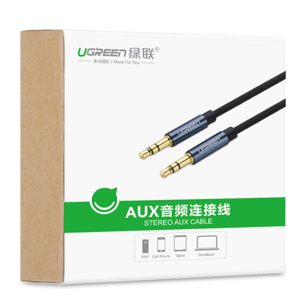 Ugreen 3.5Mm Male To Aux Cable With Braid 3M (10688) Audio Cables & Adapters