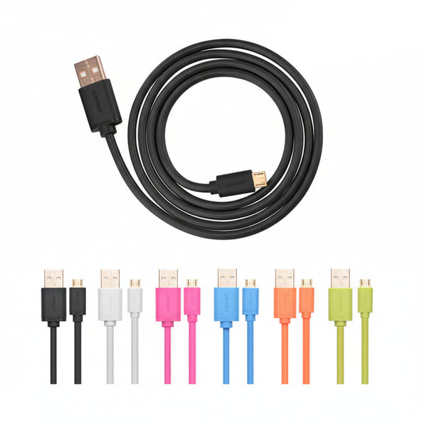 Ugreen Micro Usb Male To Cable Gold Plated White 2M (10850) Usb Cables Hubs & Adapters