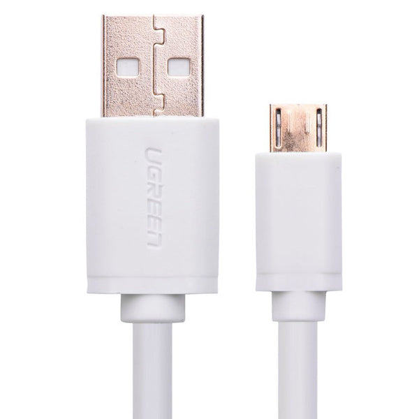 Ugreen Micro Usb Male To Cable Gold Plated White 2M (10850) Usb Cables Hubs & Adapters
