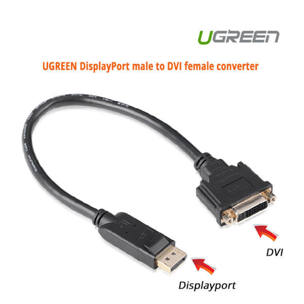 Ugreen Displayport Male To Dvi Female Converter (20405) Monitor/Av Cables & Adapters