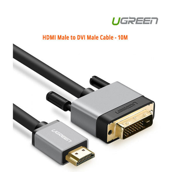 Ugreen Hdmi Male To Dvi Cable 10M (20891) Monitor/Av Cables & Adapters