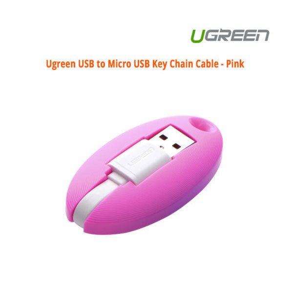 Ugreen Usb To Micro Key Chain Cable Pink (30310) Usb Cables Hubs & Adapters