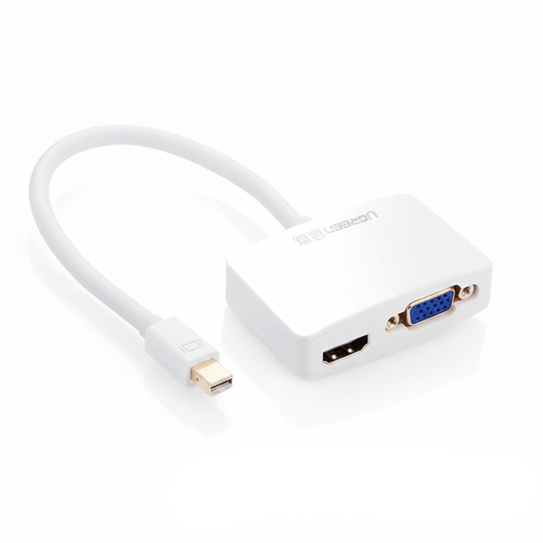 Ugreen Mini Display Port To Hdmi & Vga Dual Converter Premium Abs Case (10427 ) Monitor/Av Cables & Adapters