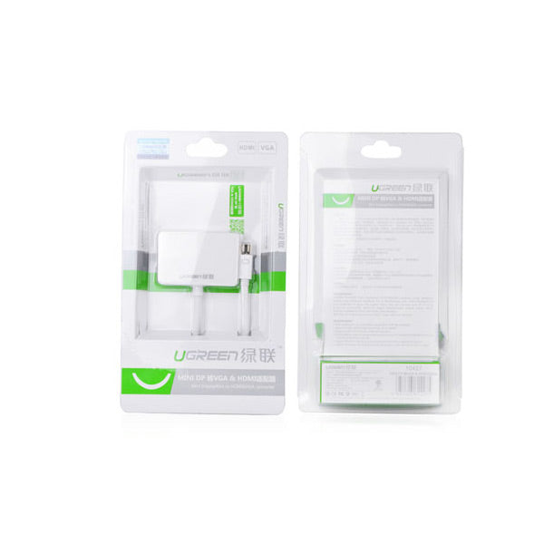 Ugreen Mini Display Port To Hdmi & Vga Dual Converter Premium Abs Case (10427 ) Monitor/Av Cables & Adapters
