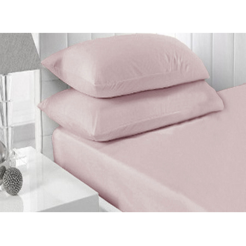 Accessorize 250Tc Fitted Sheet Set Pink - King