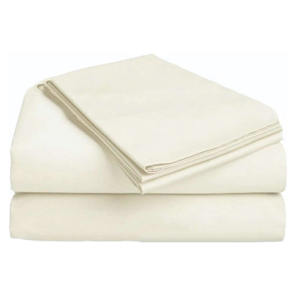 Accessorize 1100Tc Cotton Rich Sheet Set Cream Queen Sheets