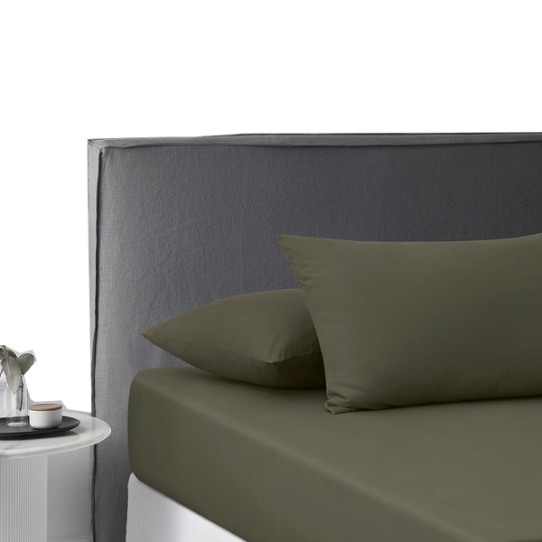 Accessorize Caramel Washed Cotton Fitted Sheet Set Super King Sheets