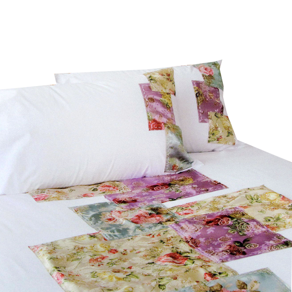 Accessorize Country Rose White Quilt Cover Set Single Quilt Covers