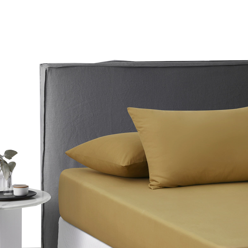 Accessorize Pecan Washed Cotton Fitted Sheet Set Sheets