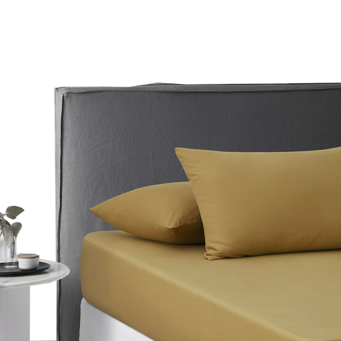 Accessorize Pecan Washed Cotton Fitted Sheet Set Sheets