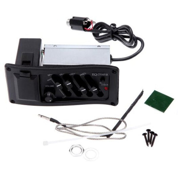 Acoustic Guitar Preamp Amplifier Eq 7545R Pickup Black Guitar Parts