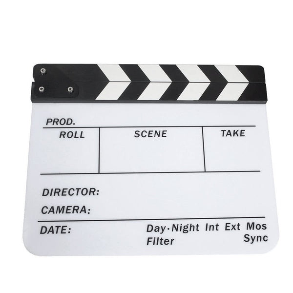 Acrylic Clapboard Dry Erase Director Film Movie Clapper Board Slate 9.6 11.7 Movie Camera Accessories
