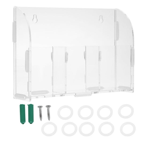 Acrylic Remote Control Storage Box Sundries Holder Wall Mounted Bin Rack Container / 3 Lattices For Office Storage Boxes