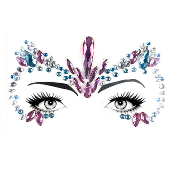 Acrylic Diamond Festival Costumes Face Stickers