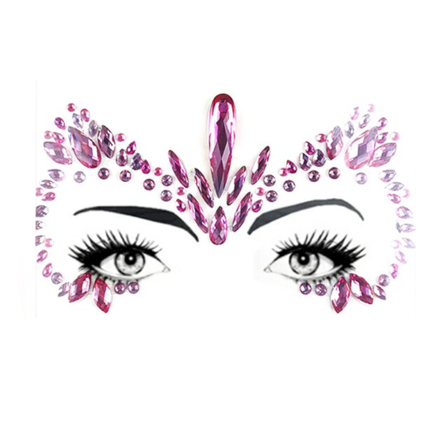Acrylic Diamond Festival Costumes Face Stickers