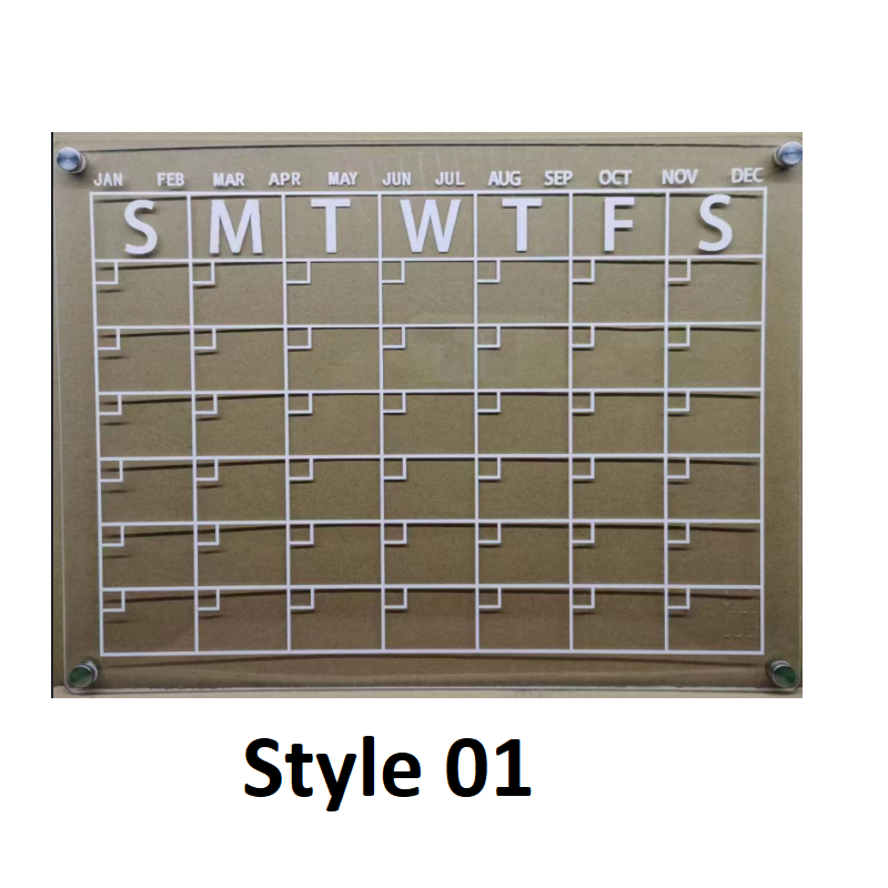 Acrylic Magnetic Dry Wipe Plate Calendar For Refrigerators Calendars (Current)
