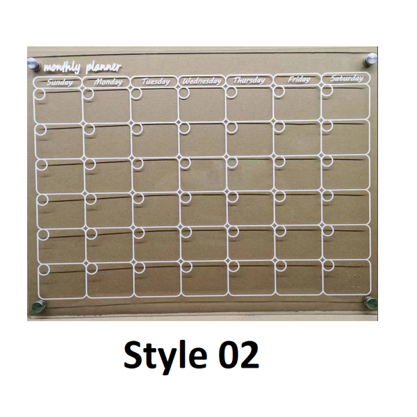Acrylic Magnetic Dry Wipe Plate Calendar For Refrigerators Calendars (Current)