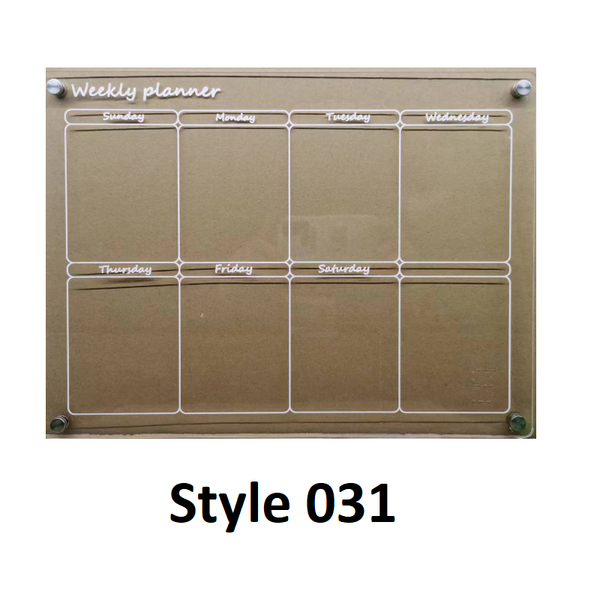 Acrylic Magnetic Dry Wipe Plate Calendar For Refrigerators Calendars (Current)