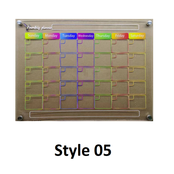 Acrylic Magnetic Dry Wipe Plate Calendar For Refrigerators Calendars (Current)