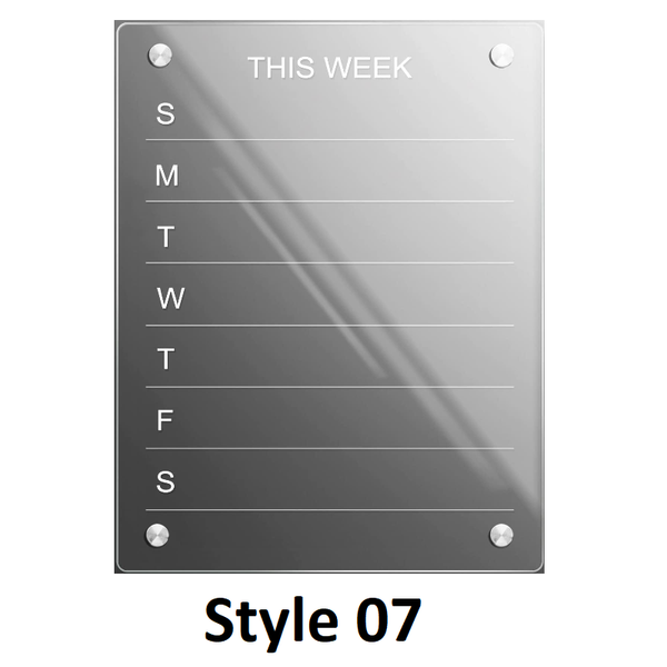 Acrylic Magnetic Dry Wipe Plate Calendar For Refrigerators Calendars (Current)