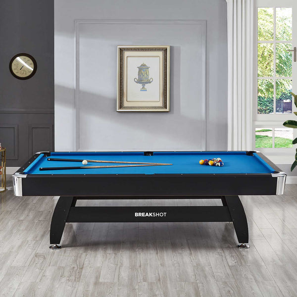 Activego Breakshot 8Ft High Speed Velvet Cloth Pool And Billiards Table With Ball Return Solid Legs 3 In 1 Top For Table Tennis Full Table Table Tenni