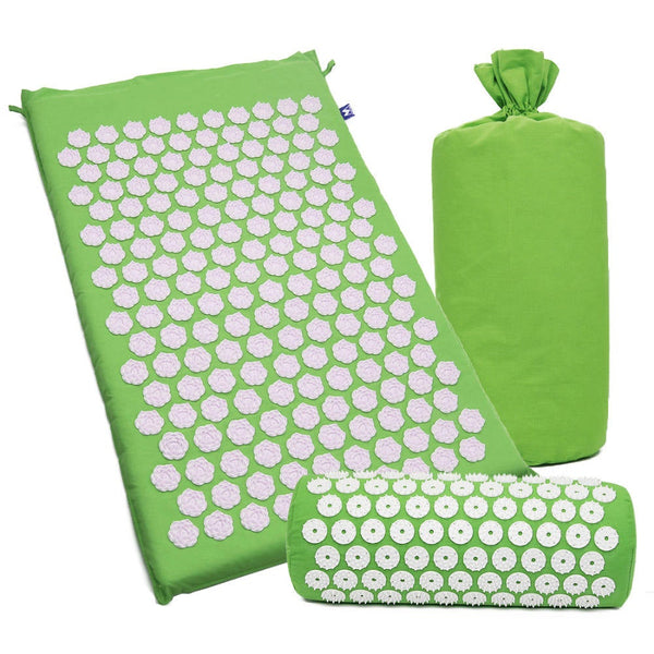 Acupressure Massage Pillow Set Yoga Mat For Relieves Stress Back Neck Sciatic Pain Massagers