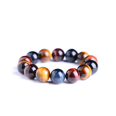 Veile Studios Tiger Eye Natural Crystal Stone Buddha Bead Bracelet Fashion Jewellery Bracelets