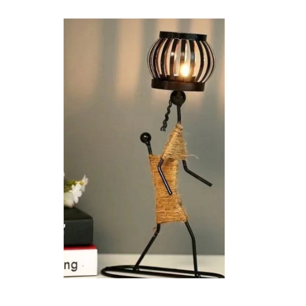 Creative Iron Girl Candle Holder For Nordic Restaurant Table Decorations And Bar Counter Accessories(Style E) Candle Holders & Accessories