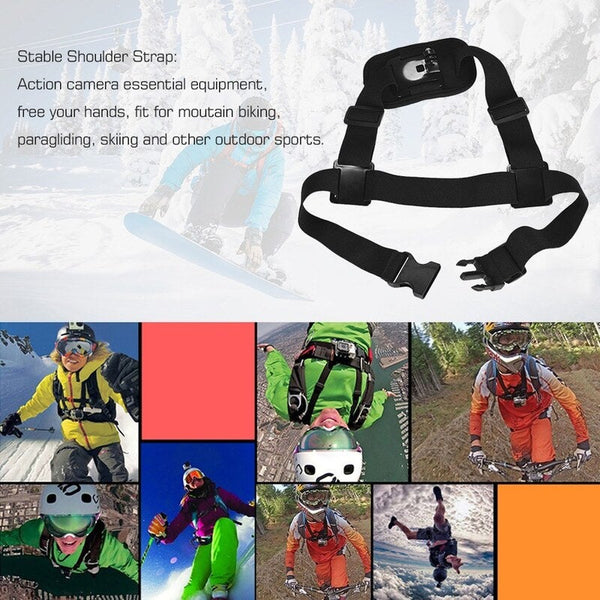 Action Camera Single Shoulder Chest Strap Mount For Gopro Hero 7 6 5 4 Yi Straps & Hand Grips