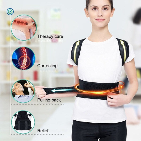 Orthotics Braces & Sleeves Adjustable Back Posture Corrector Shoulder Support Brace Strap