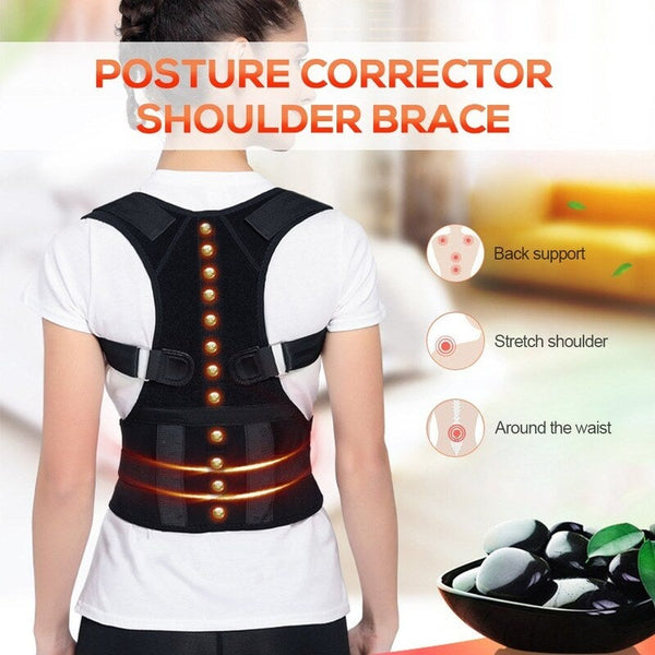 Adjustable Back Posture Corrector Shoulder Support Brace Strap