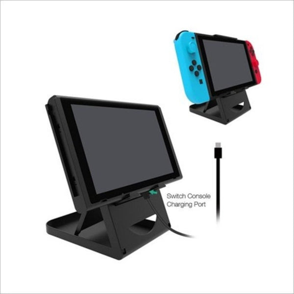 Adjustable Foldable Abs Bracket Play Stand Holder For Nintendo Switch Black