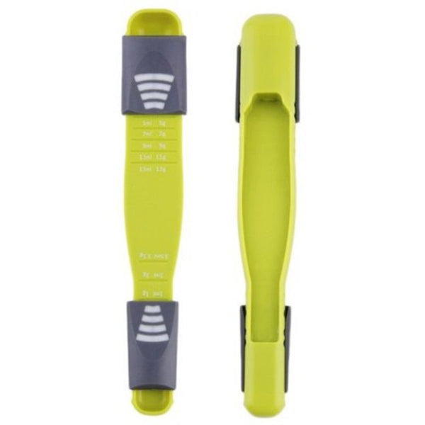 Adjustable Measuring Spoon With Double Head Slime Green