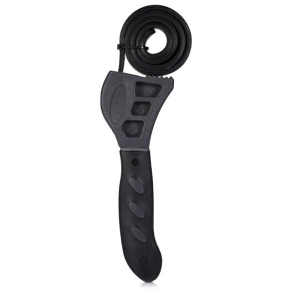 Adjustable Multi Function Rubber Strap Wrench Tools Black