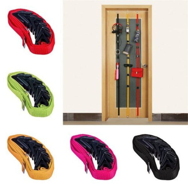 Over Door Straps Bag Hanger Coat Hook Hat Clothes Storage Rack Red Hooks & Hangers
