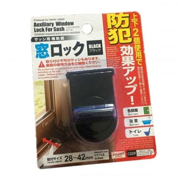 Adjustable Sliding Window Door Safety Lock Stopper Black