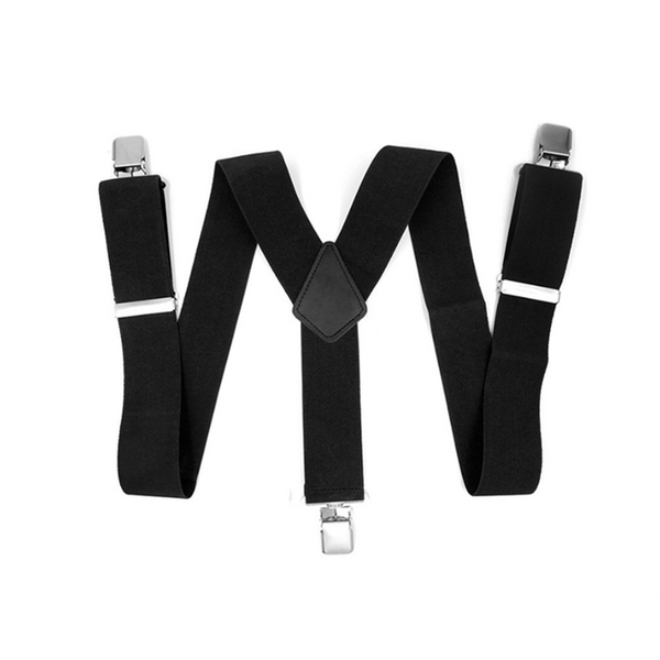 Solid Suspenders Y Shape With 3 Clips For Men Women Suspenders/Braces